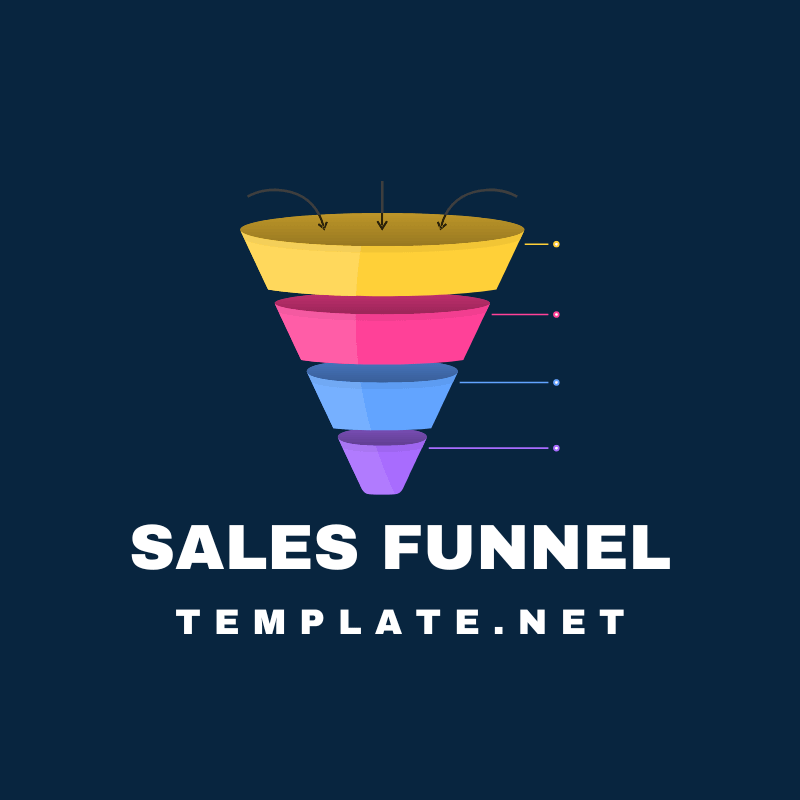 sales funnel logo dark